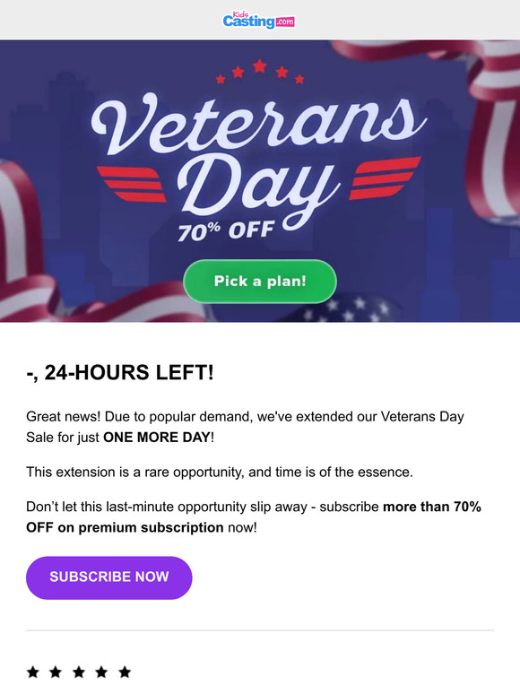 24 HOURS LEFT 🚨 70% OFF