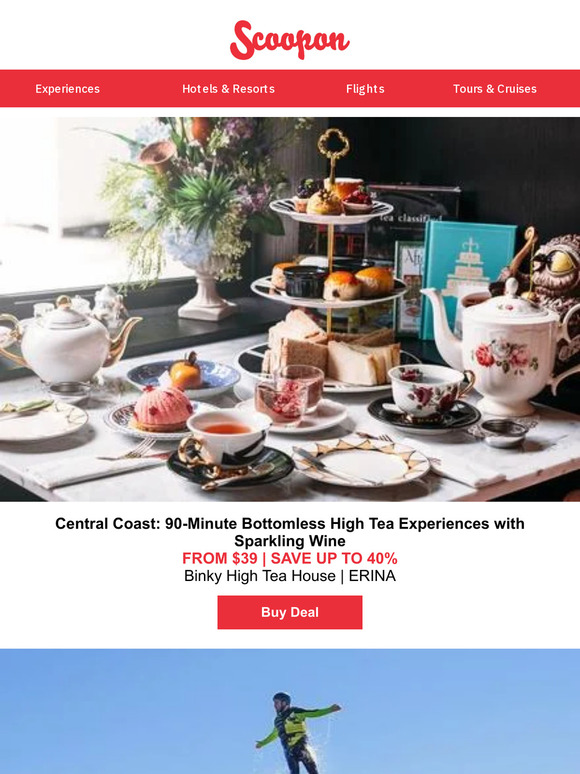 Scoopon Central Coast 90Minute Bottomless High Tea w. Sparkling Wine