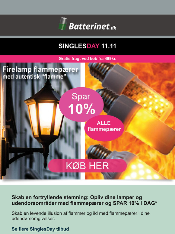 Spar 10% på flotte flammepærer i dag🔥