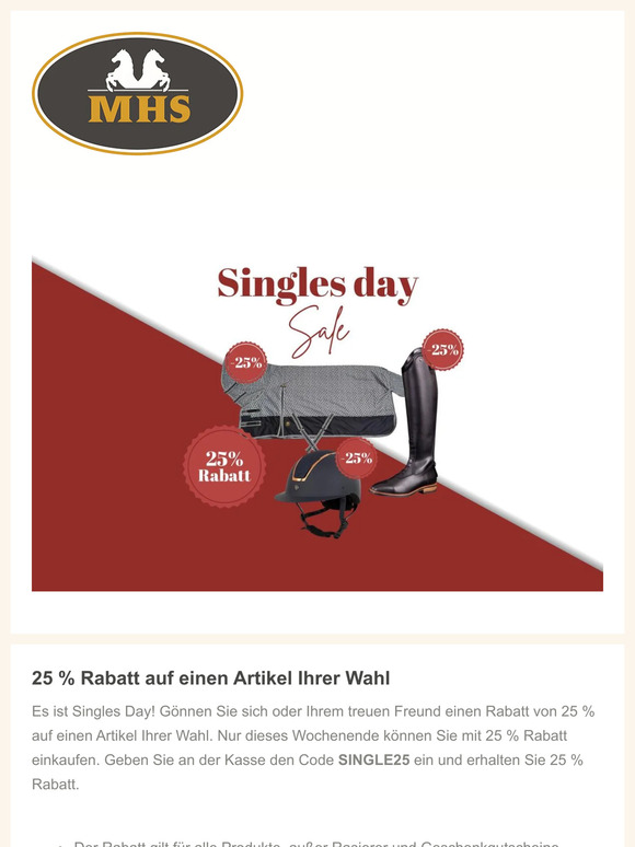 Singles day sale - 25 % Rabatt