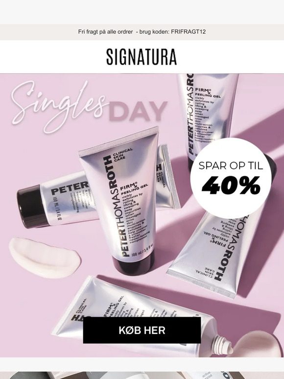SINGLES DAY 💝 Spar op til 40% - Først til mølle