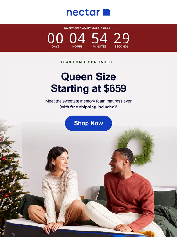Ends Soon: $659 Queen