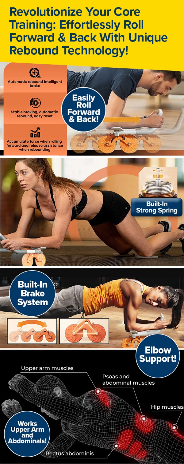 Revolutionize Your Core Training: Effortlessly Roll Forward & Back With Unique Rebound Technology!
