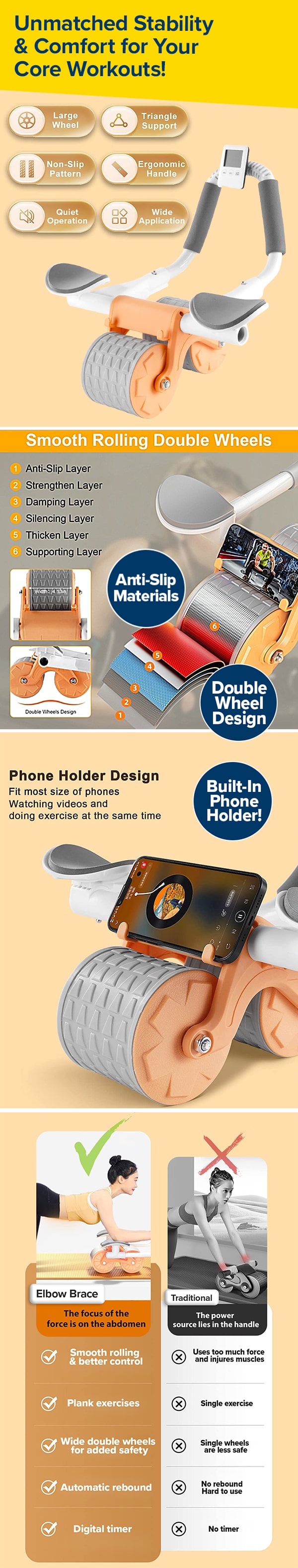 Unmatched Stability & Comfort for Your Core Workouts!