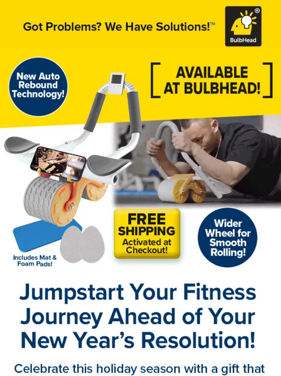 BulbHead 🥳 Jumpstart Your 2024 Fitness Goals! Milled