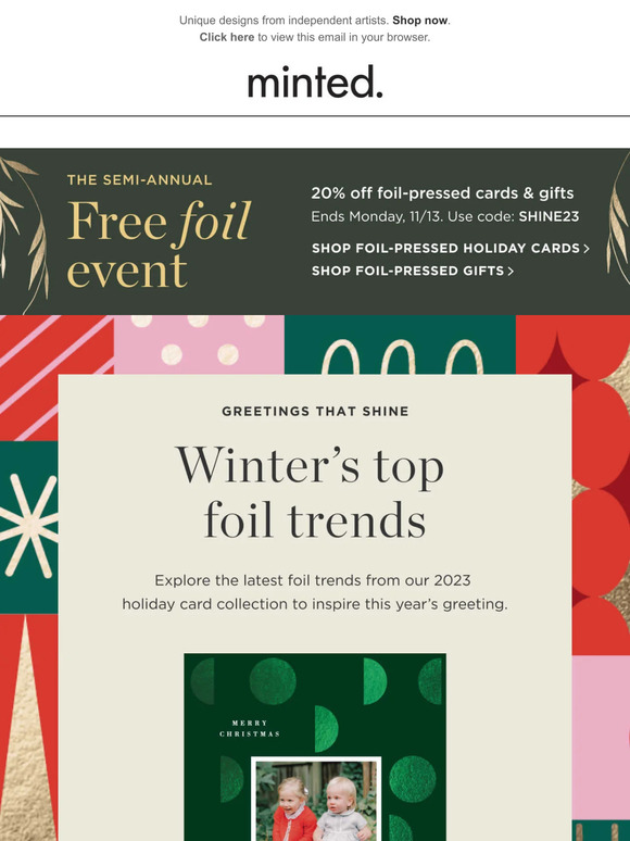 20% off trending foil cards