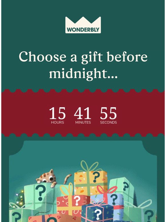 Quick! Your gift vanishes at midnight ⏰