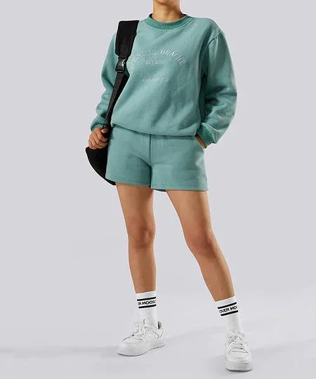 Casual Hoodie Short Set