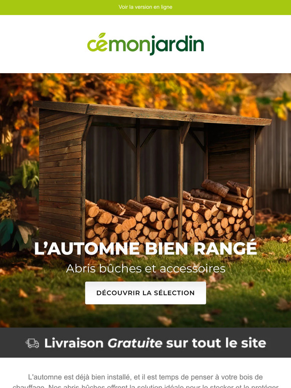 Abris-bûches : Stockez votre bois en toute simplicité !