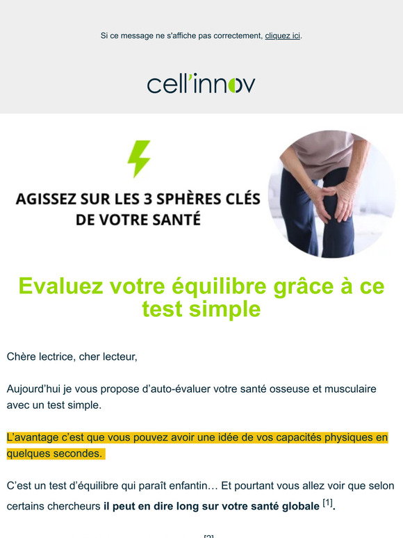 Cellinnov: Ce test de 10 secondes en dit long sur votre santé | Milled