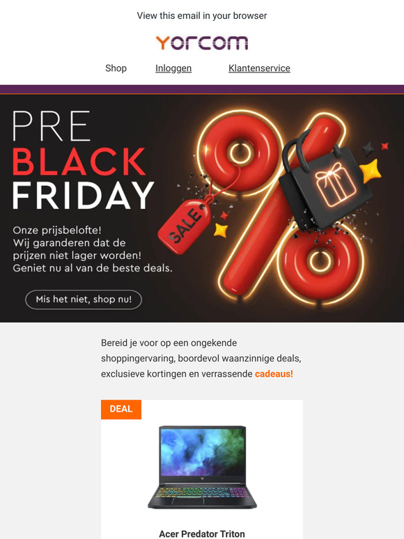 🔥 PRE-Black Friday met prijsbelofte & Kortingscode