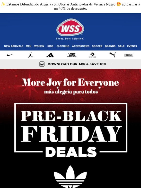 ✨ We're Spreading Joy with Early Black Friday Deals 🤩 adidas 40% off