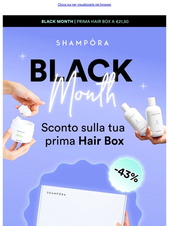 🔥 Ultime Hair Box disponibili al 43% di sconto 🔥