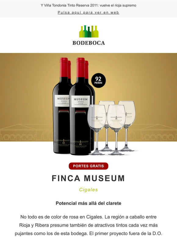 Museum Reserva: copas de regalo y portes gratis para conocer y amar los tintos de Cigales