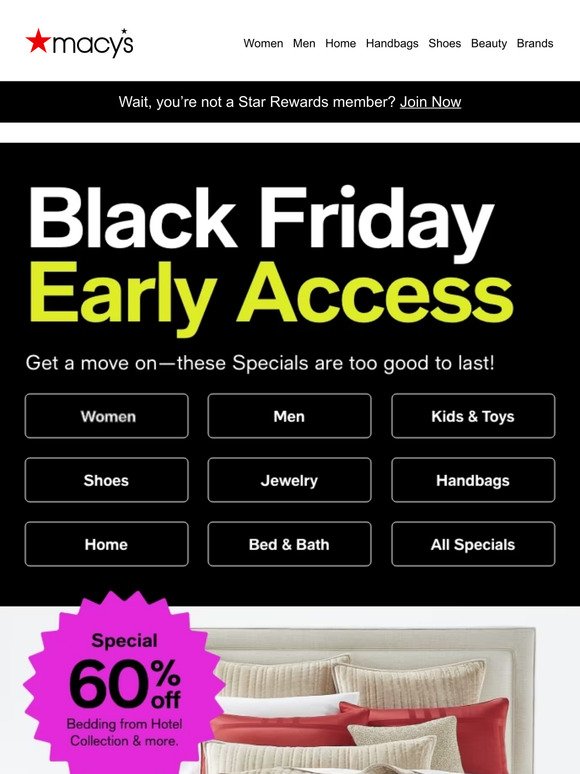 Shop Early Access Specials now before everyone else