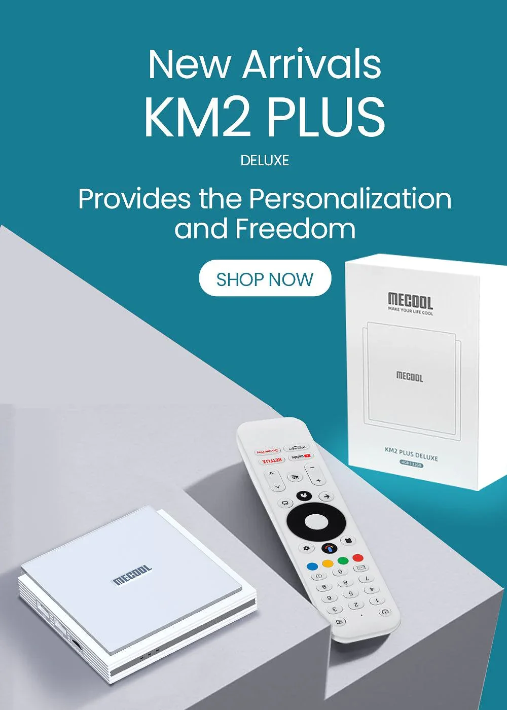 MECOOL: 🌟New arrivals alert！Meet your new friend — KM2 Plus Deluxe Android  TV Box