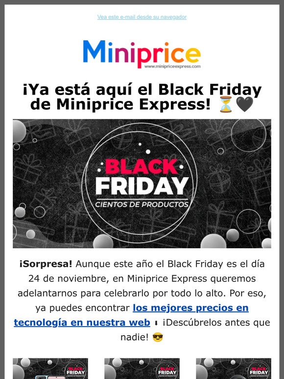 Empieza el Black Friday en Miniprice Express 🛒🖤