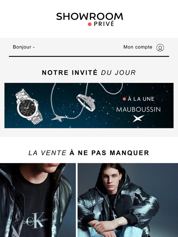 MAUBOUSSIN, CALVIN KLEIN, DANIEL WELLINGTON et 28 nouvelles ventes en ligne aujourd'hui