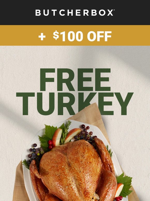🚨FINAL HOURS to Get $100 Off + Free Turkey🦃💸