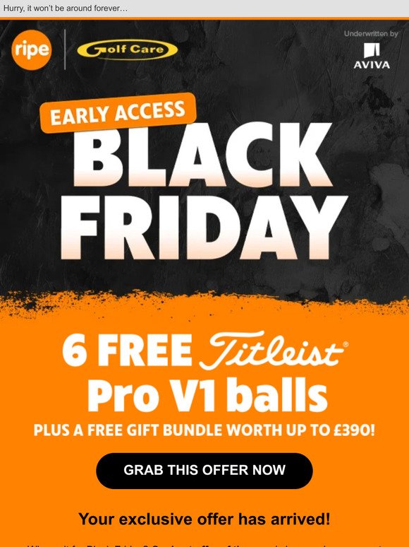 Early Access: Get 6 Titleist Pro V1s!