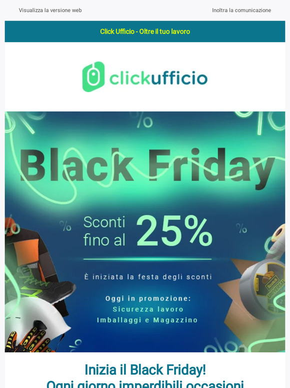 Inizia gli sconti del Black Friday! Fino al -25% su centinaia di prodotti