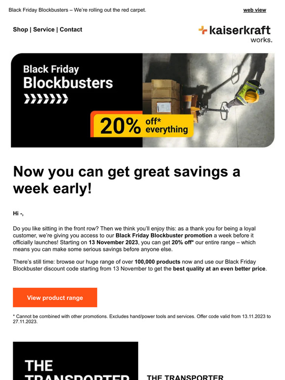 Black Friday Blockbusters – Sneak preview