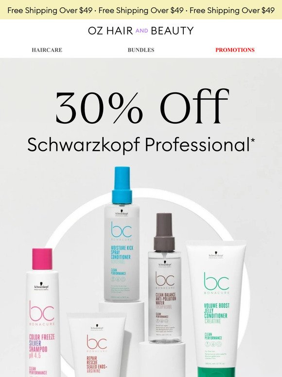 Schwarzkopf Professional Sale!