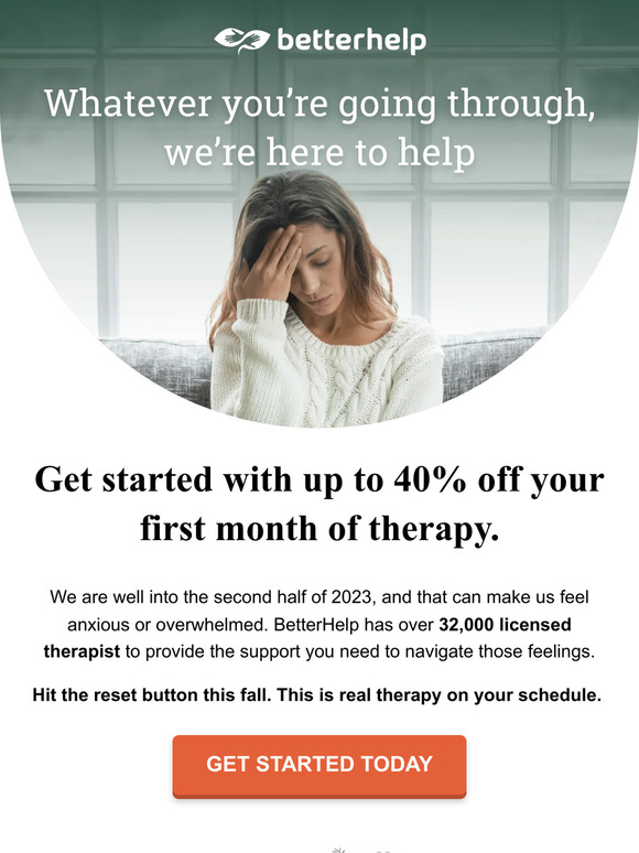 Unlock your full potential with up to 40% off Therapy