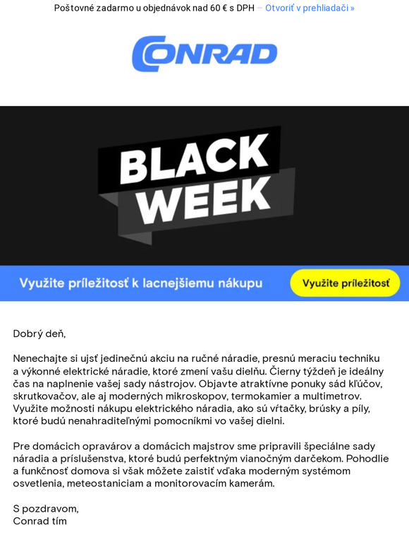 BLACK WEEK 🖤 Využite príležitosť k lacnejšiemu nákupu!