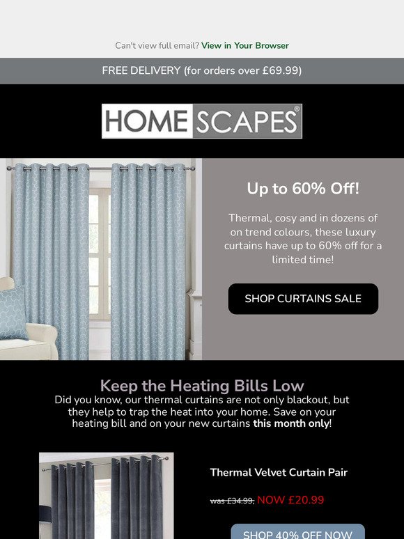 Up to 60% Off Thermal Curtains Inside! 🚨