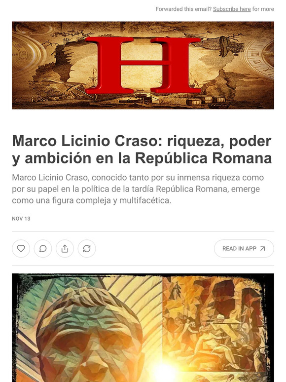 Revista de Historia Marco Licinio Craso riqueza, poder y ambición en