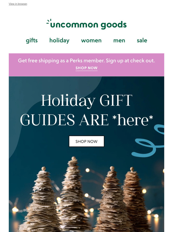 Holiday gift guides are *here*