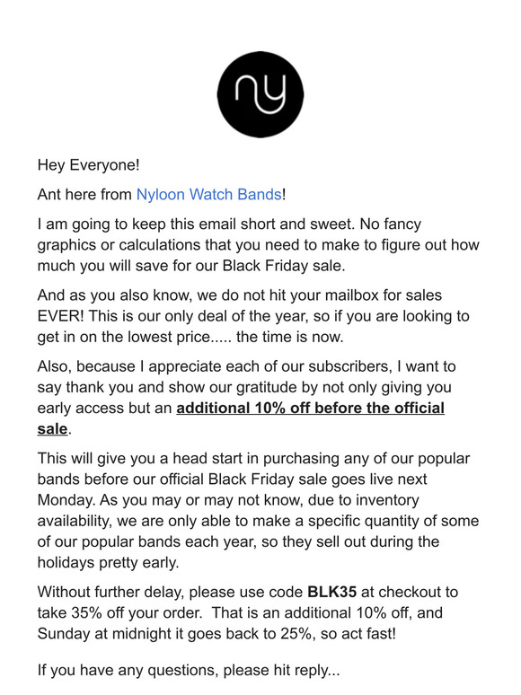 Our only sale of the year is here...