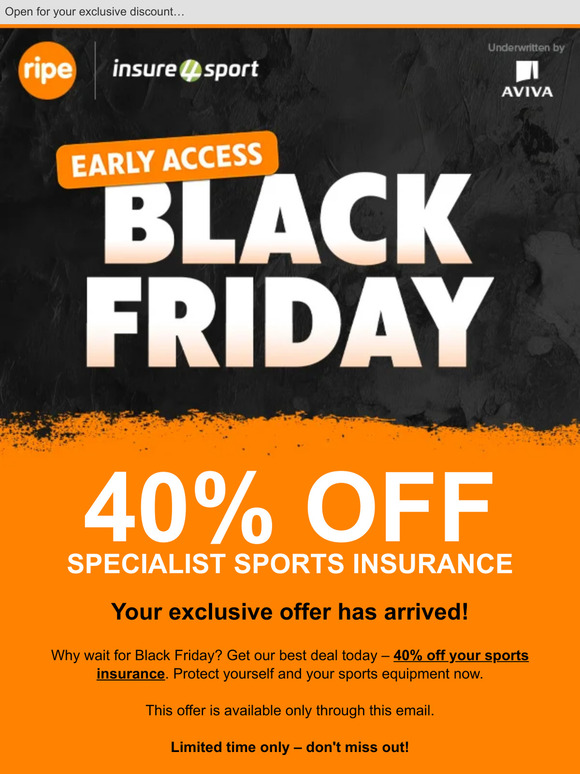 Early Access: Get 40% Off Sports Insurance