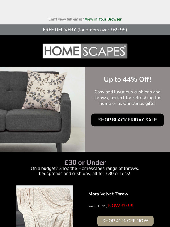44% Off Home Decor - Luxury Cushions & Throws ✨