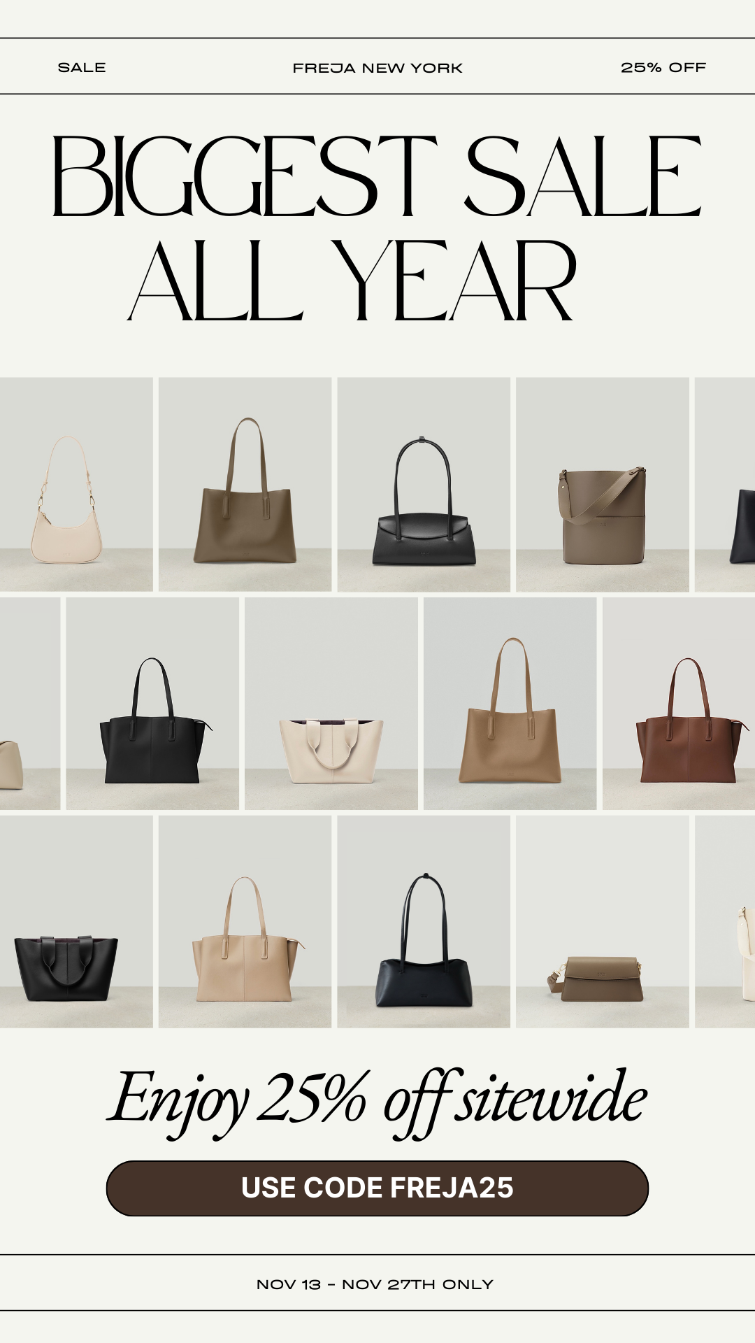 Biggest Sale of the Year! 25% off sitewide!