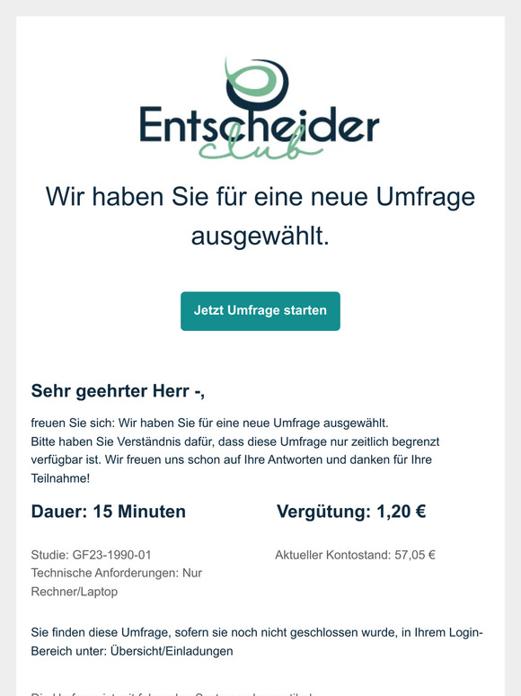1,20 € für Ihre Meinung - GF23-1990-01