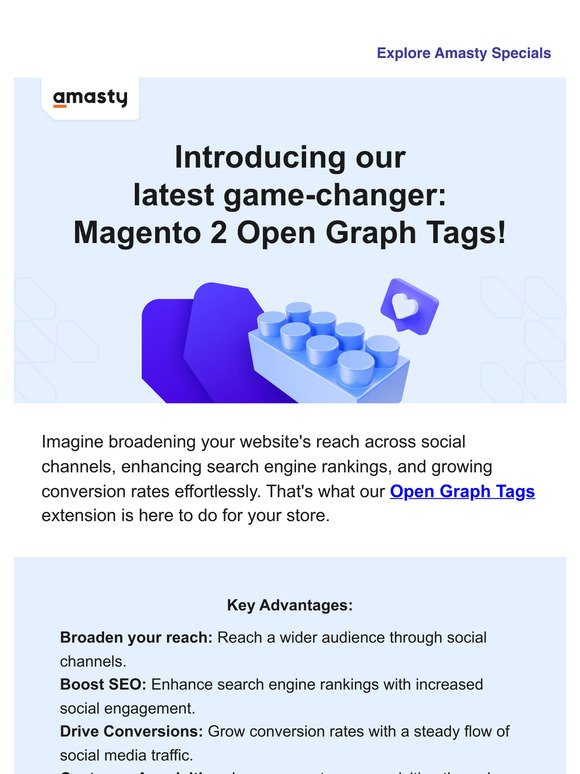 🆕 Just In: Elevate Your Store's Social Presence with Amasty's Open Graph Tags!
