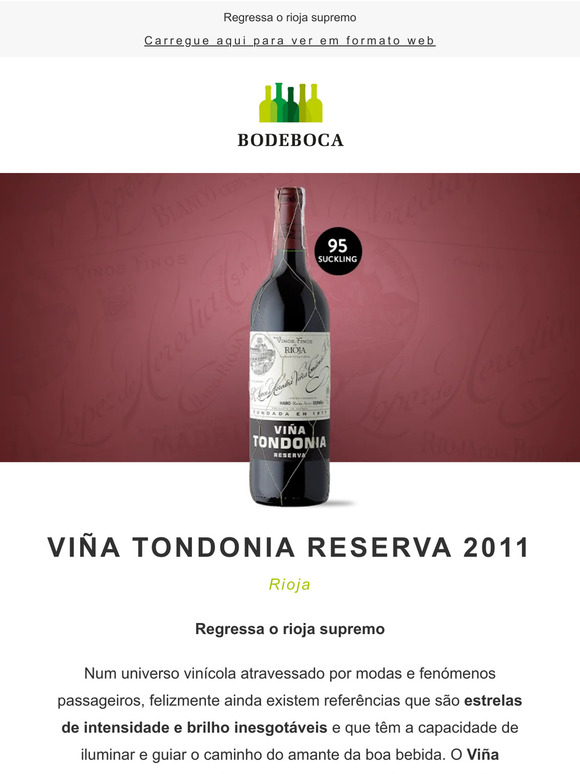 Viña Tondonia Reserva 2011: o mito e a tradição de Rioja em venda privada por apenas 4 dias