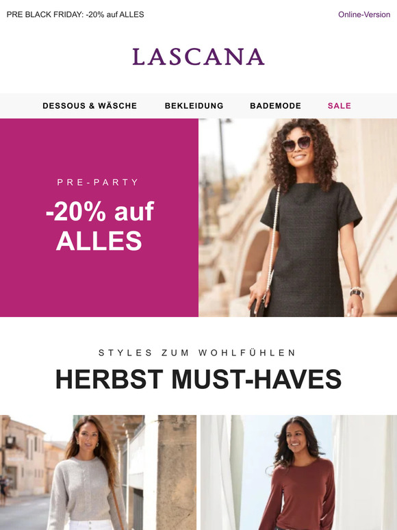 Black Week Pre-Party: -20% auf ALLES