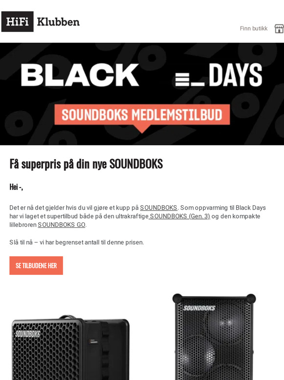 Black Days-tyvstart: SOUNDBOKS til superpris