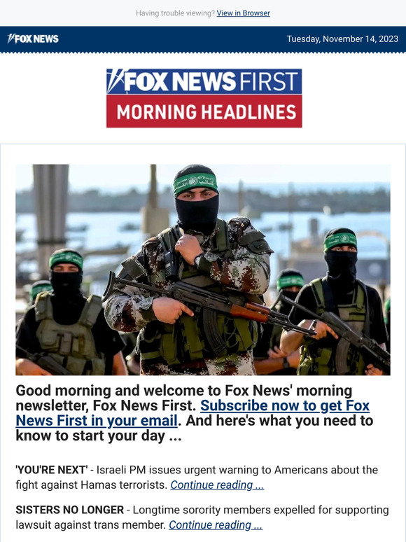 Fox News: Netanyahu's warning to the West | Milled