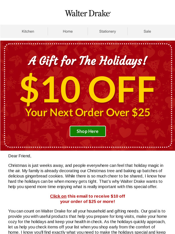 Walter Drake Your Exclusive Holiday Gift Milled