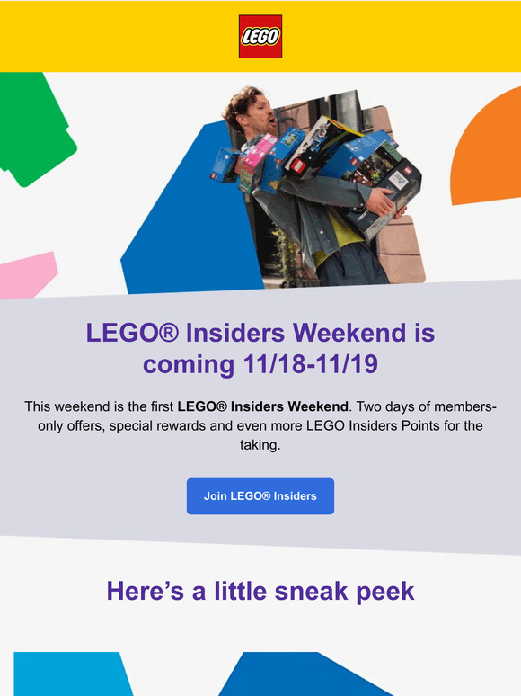 LEGO Brand Retail Introducing LEGO® Insiders Weekend Milled