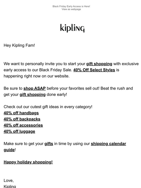 You're Invited! 40% Off Select Styles