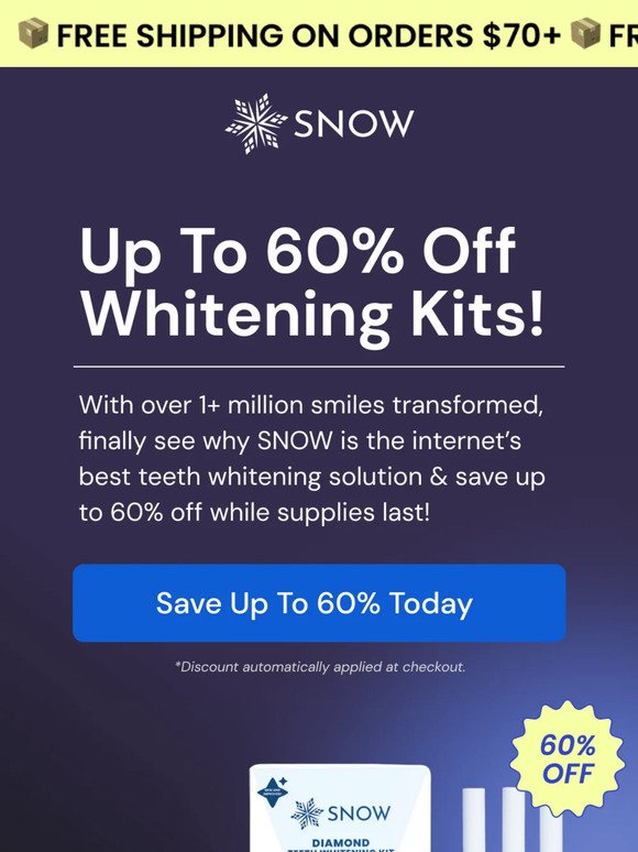 Whitening Kits at 60% OFF! 🦷✨