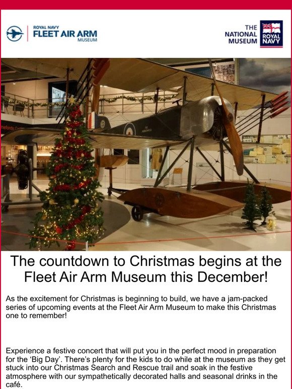 The count down to Christmas begins at the Fleet Air Arm Museum.this December