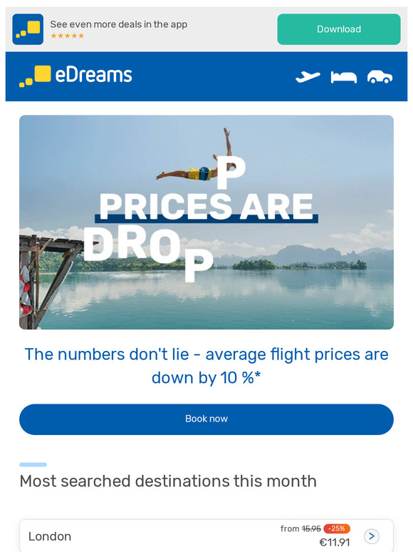 🔔 Price drop! Flight prices are down