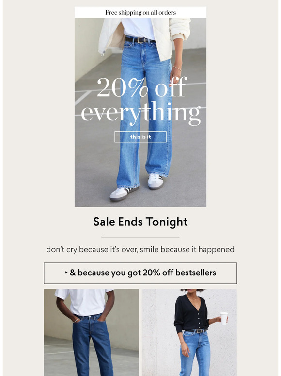 SALE ENDS TONIGHT (free shipping too)