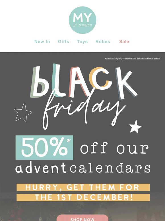 Better be quick! 50% off Advent Calendars, plus more festive fun